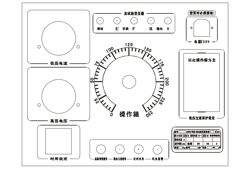 試驗變壓器控制箱面板圖.png